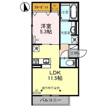 セッティエーム高崎　Ｂの物件間取画像